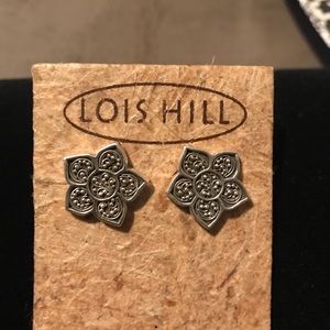 Lois Hill-sterling silver flower earrings